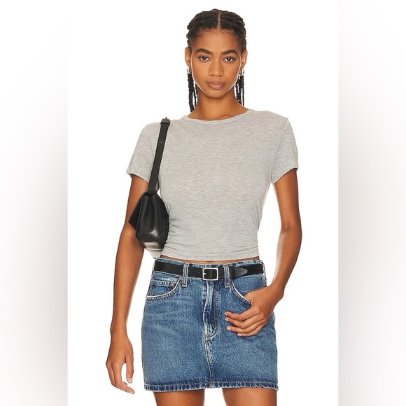 AGOLDE Drew Tee in Grey Heather - Size M - Picture 1 of 6